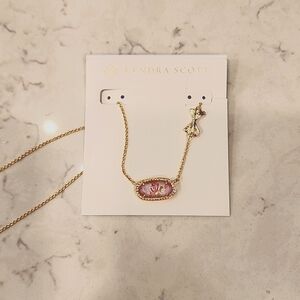 Kendra Scott x Loveshackfancy Marie Pink Blooming Heirloom Necklace Bow READ